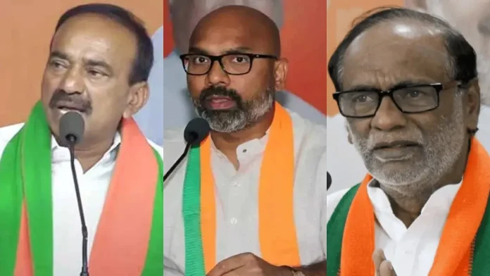 Eetala Rajendar, Dharmapuri Arvind and K.Laxman Eetala Rajendar, Dharmapuri Arvind and K.Laxman