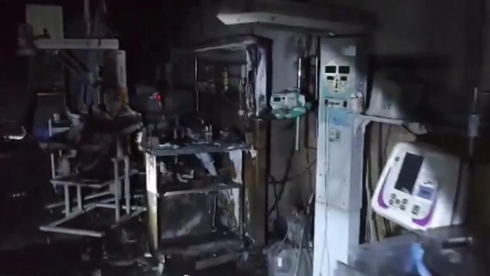 Hospital fire accident