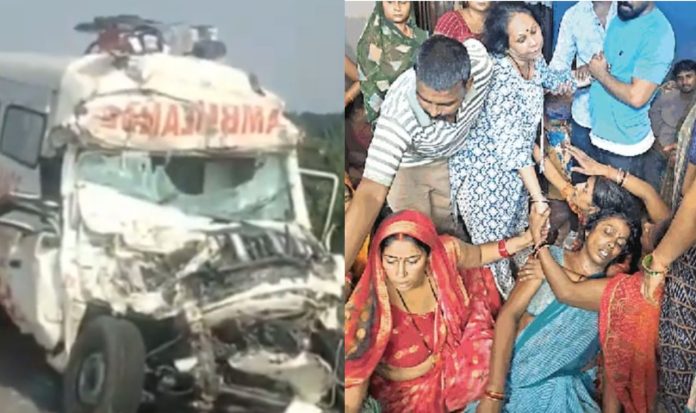 Uttar pradesh Deoria ambulance accident Uttar pradesh Deoria ambulance accident